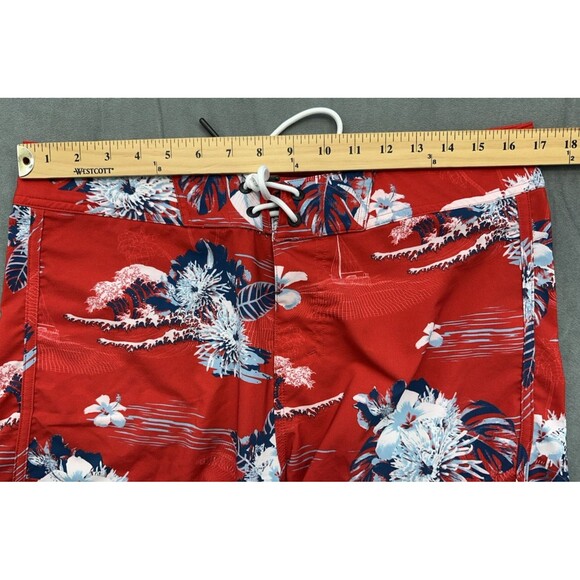 Oakley Tropical Bloom Men's 33 x 7 Swim Board Shorts Red Multicolor Thin Lace Up - Picture 10 of 13